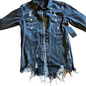 American Basil distressed Jean jacket 
New with tags size small
